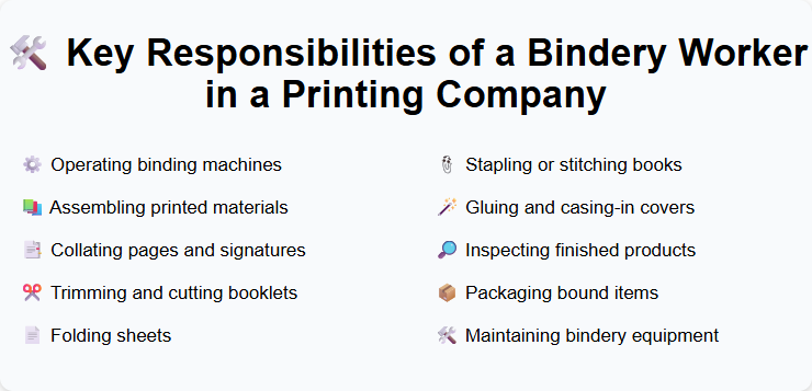 Key Responsibilities of a Bindery Worker in a Printing Company