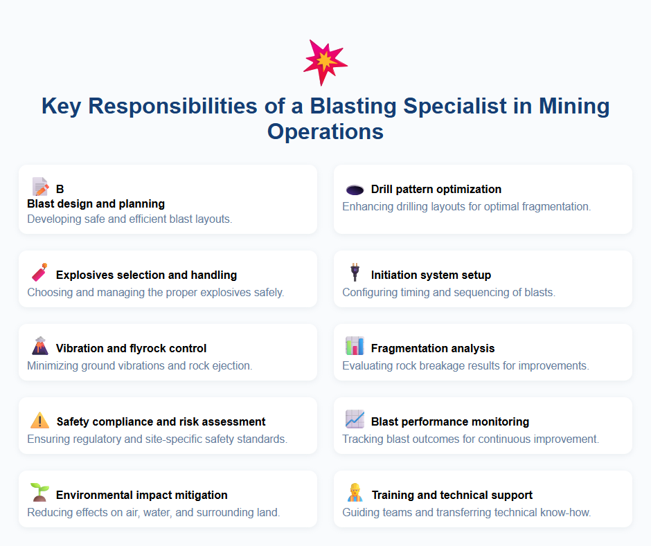 Key Responsibilities of a Blasting Specialist in Mining Operations
