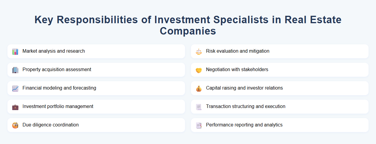 Key Responsibilities of Investment Specialists in Real Estate Companies