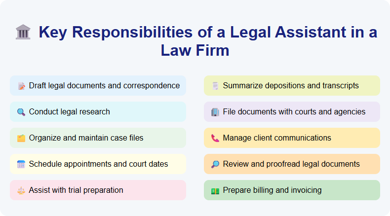 Key Responsibilities of a Legal Assistant in a Law Firm