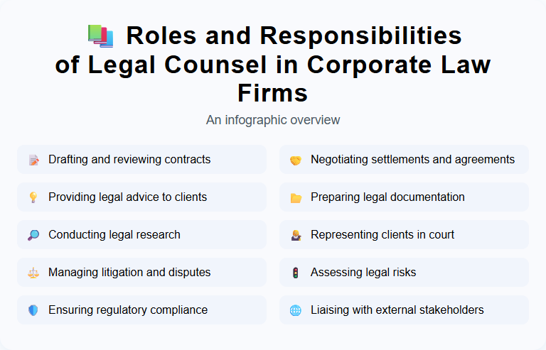 Roles and Responsibilities of Legal Counsel in Corporate Law Firms