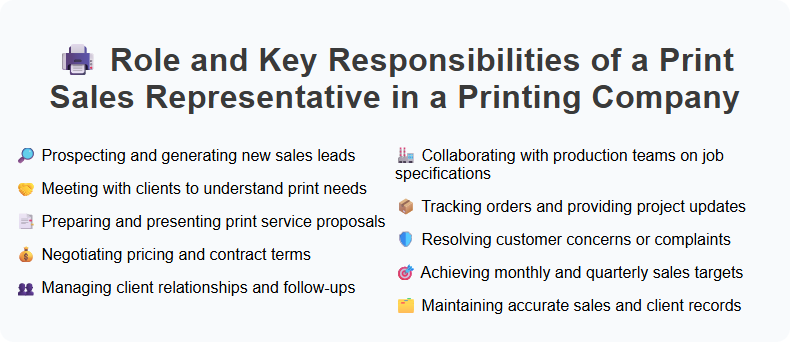 Role and Key Responsibilities of a Print Sales Representative in a Printing Company
