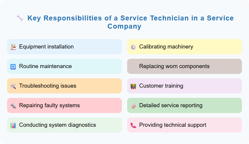 Key Responsibilities of a Service Technician in a Service Company