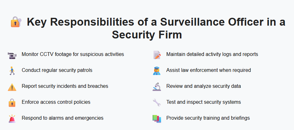 Key Responsibilities of a Surveillance Officer in a Security Firm