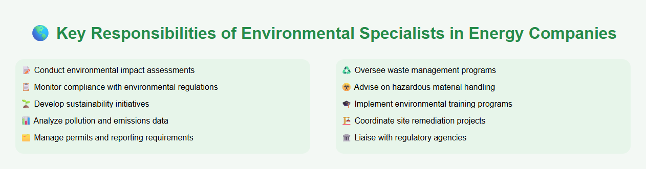 Key Responsibilities of Environmental Specialists in Energy Companies