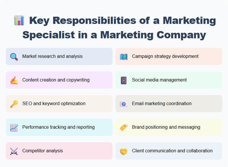 Key Responsibilities of a Marketing Specialist in a Marketing Company