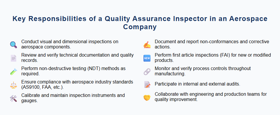 Key Responsibilities of a Quality Assurance Inspector in an Aerospace Company