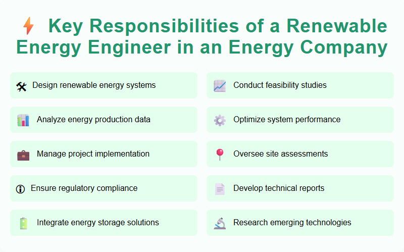 Key Responsibilities of a Renewable Energy Engineer in an Energy Company