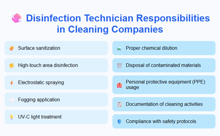 Disinfection Technician Responsibilities in Cleaning Companies