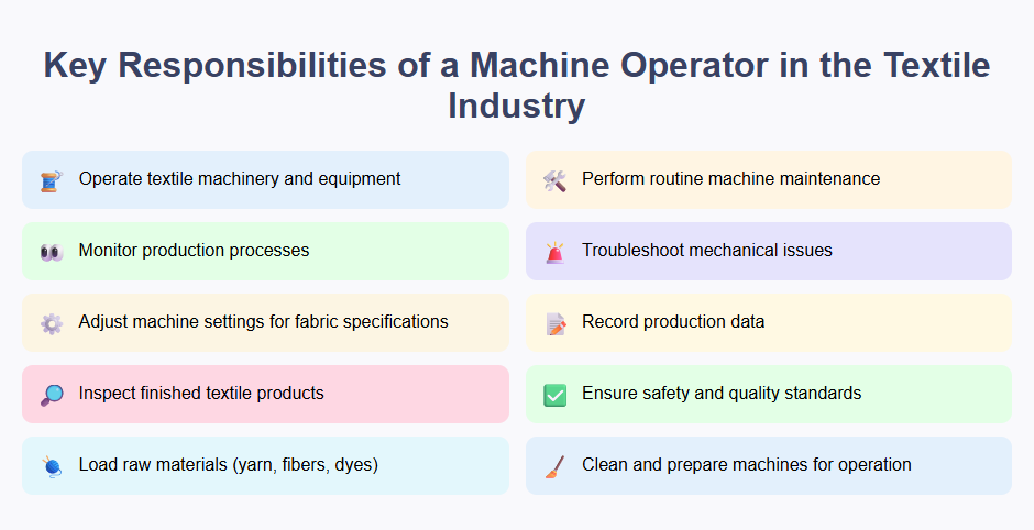 Key Responsibilities of a Machine Operator in the Textile Industry