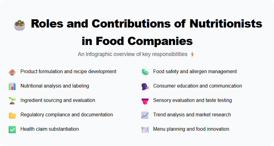 Roles and Contributions of Nutritionists in Food Companies