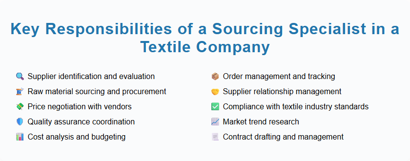 Key Responsibilities of a Sourcing Specialist in a Textile Company