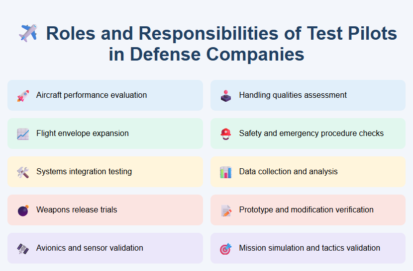 Roles and Responsibilities of Test Pilots in Defense Companies