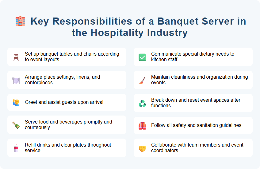 Key Responsibilities of a Banquet Server in the Hospitality Industry