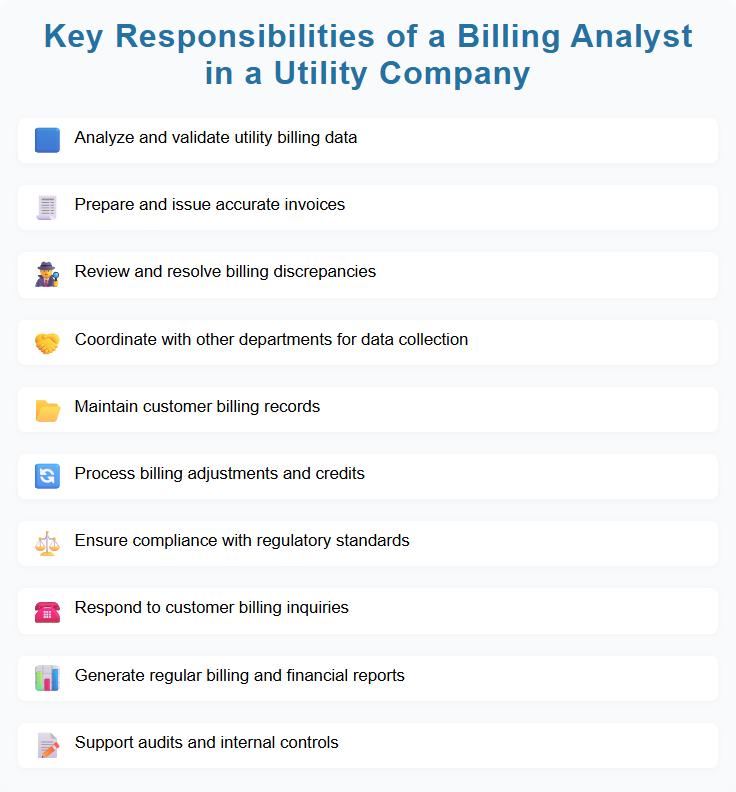 Key Responsibilities of a Billing Analyst in a Utility Company