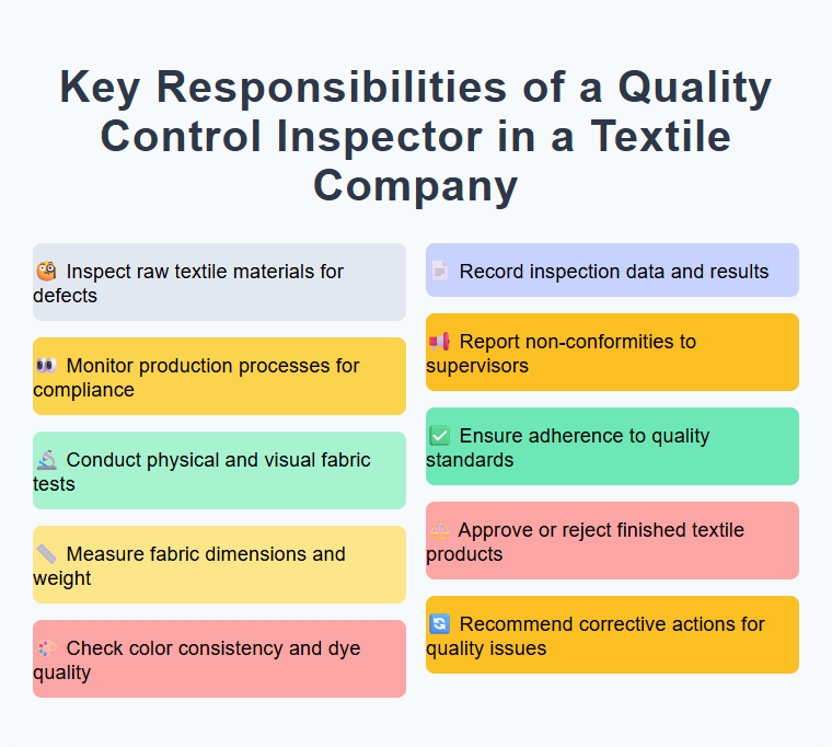 Key Responsibilities of a Quality Control Inspector in a Textile Company