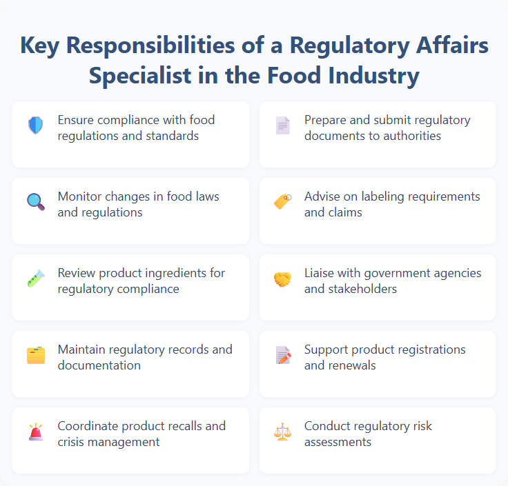 Key Responsibilities of a Regulatory Affairs Specialist in the Food Industry