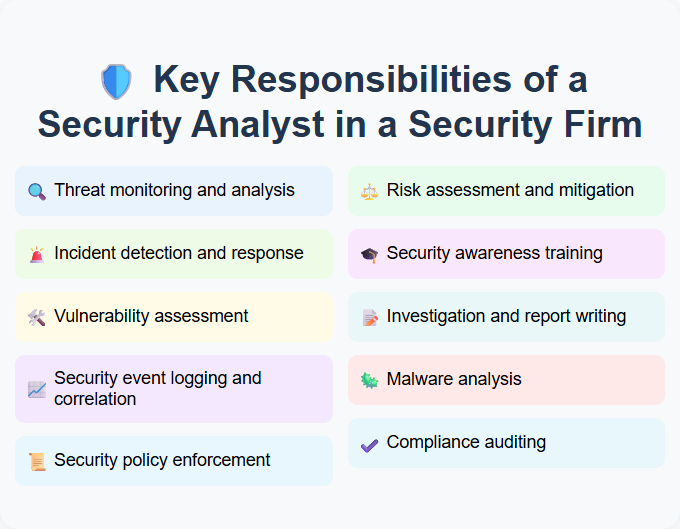 Key Responsibilities of a Security Analyst in a Security Firm