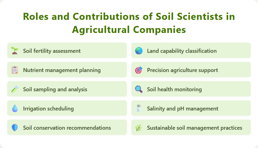 Roles and Contributions of Soil Scientists in Agricultural Companies