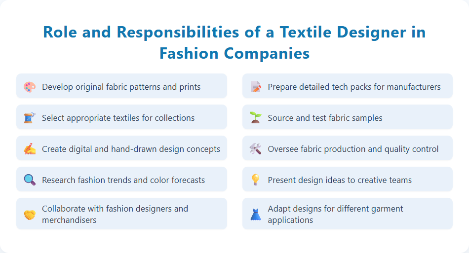 Role and Responsibilities of a Textile Designer in Fashion Companies