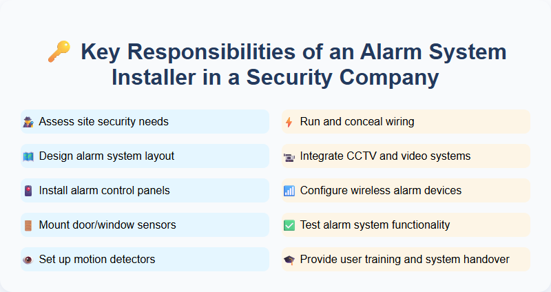 Key Responsibilities of an Alarm System Installer in a Security Company