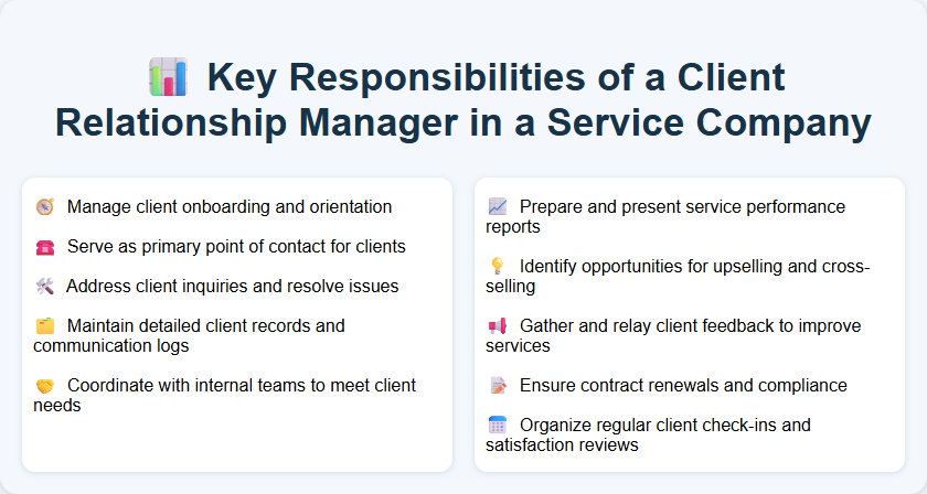 Key Responsibilities of a Client Relationship Manager in a Service Company