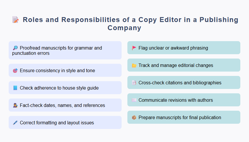 Roles and Responsibilities of a Copy Editor in a Publishing Company