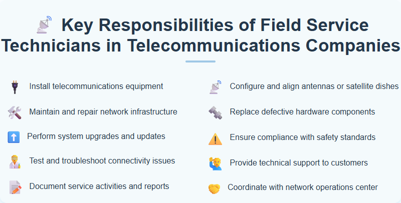 Key Responsibilities of Field Service Technicians in Telecommunications Companies