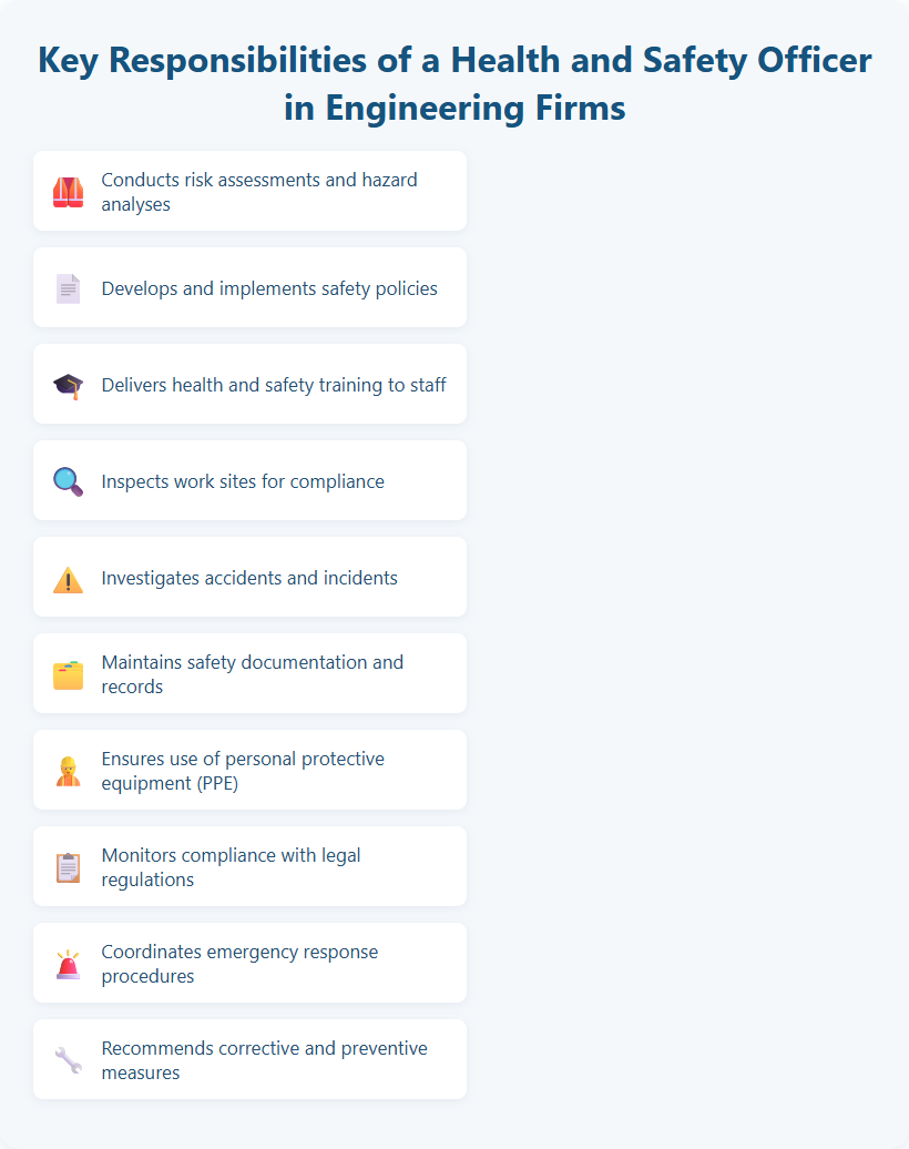 Key Responsibilities of a Health and Safety Officer in Engineering Firms