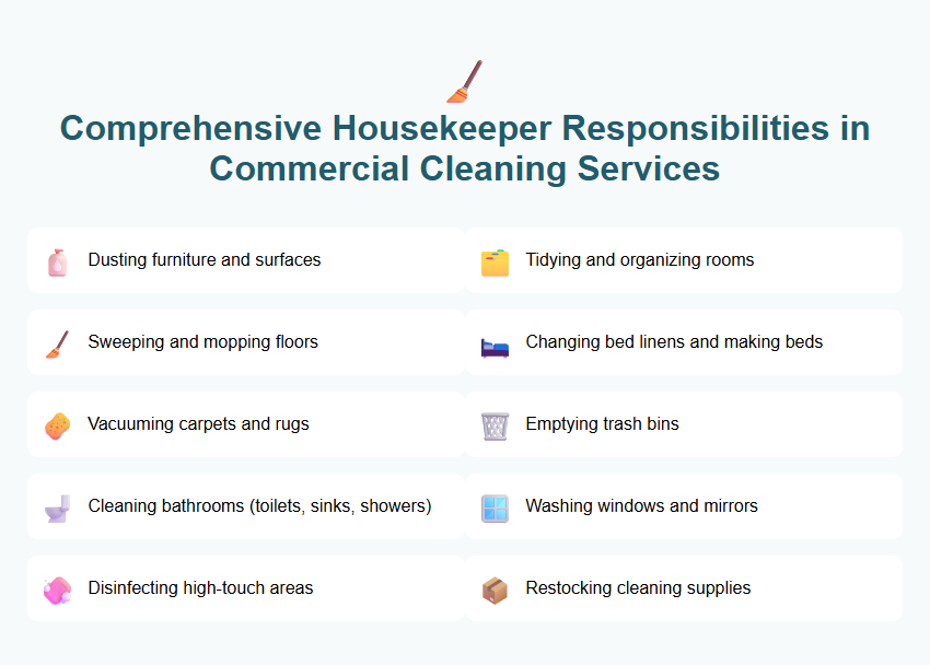 Comprehensive Housekeeper Responsibilities in Commercial Cleaning Services