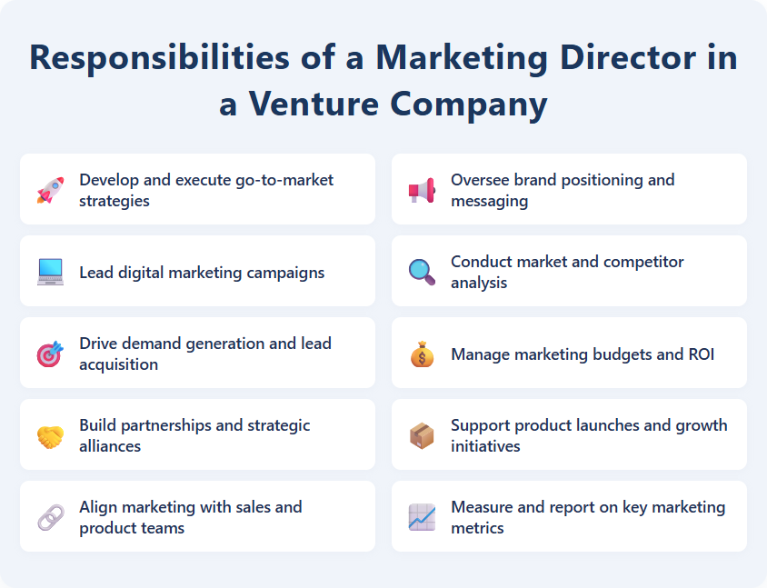 Responsibilities of a Marketing Director in a Venture Company