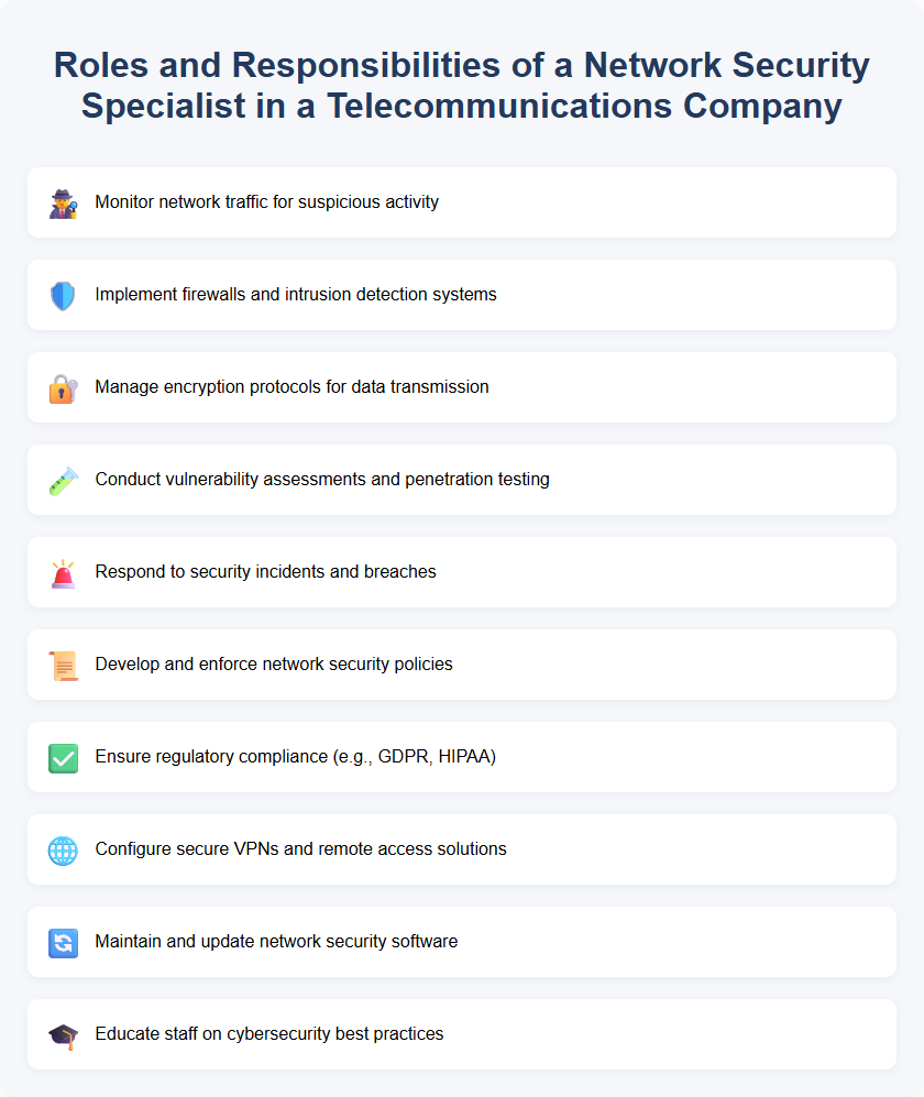 Roles and Responsibilities of a Network Security Specialist in a Telecommunications Company