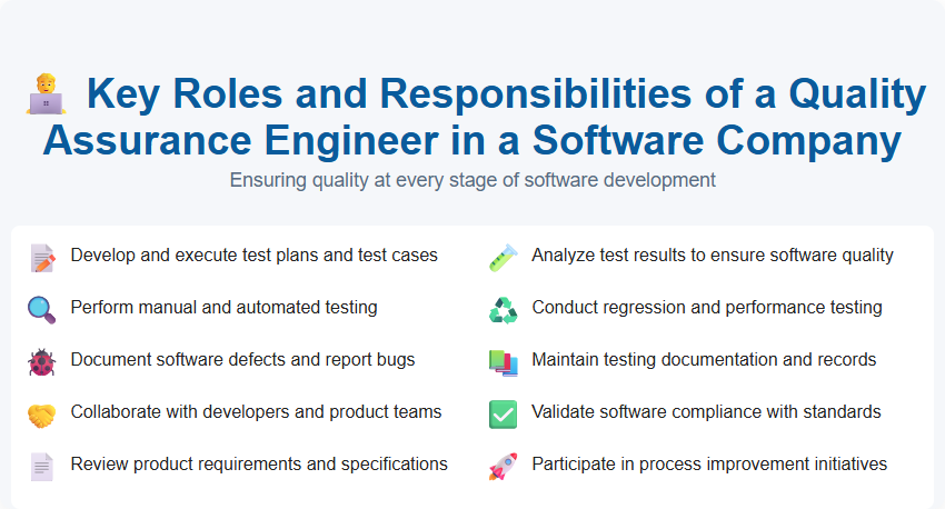 Key Roles and Responsibilities of a Quality Assurance Engineer in a Software Company