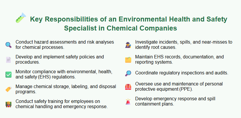 Key Responsibilities of an Environmental Health and Safety Specialist in Chemical Companies