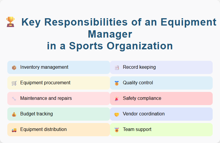 Key Responsibilities of an Equipment Manager in a Sports Organization