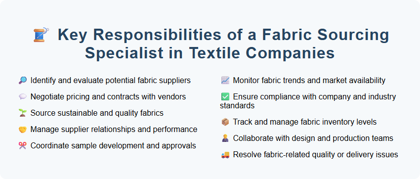 Key Responsibilities of a Fabric Sourcing Specialist in Textile Companies