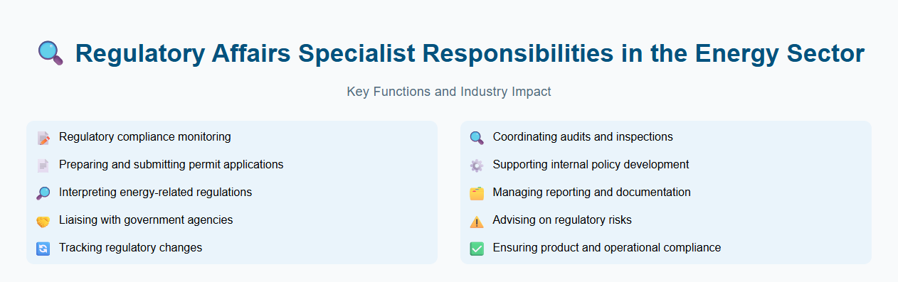 Regulatory Affairs Specialist Responsibilities in the Energy Sector: Key Functions and Industry Impact