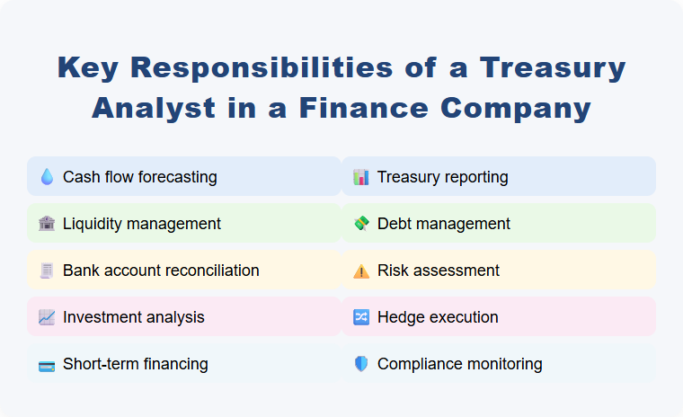 Key Responsibilities of a Treasury Analyst in a Finance Company