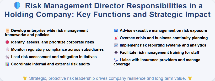 Risk Management Director Responsibilities in a Holding Company: Key Functions and Strategic Impact