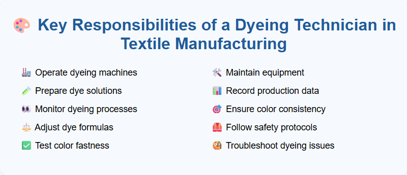 Key Responsibilities of a Dyeing Technician in Textile Manufacturing