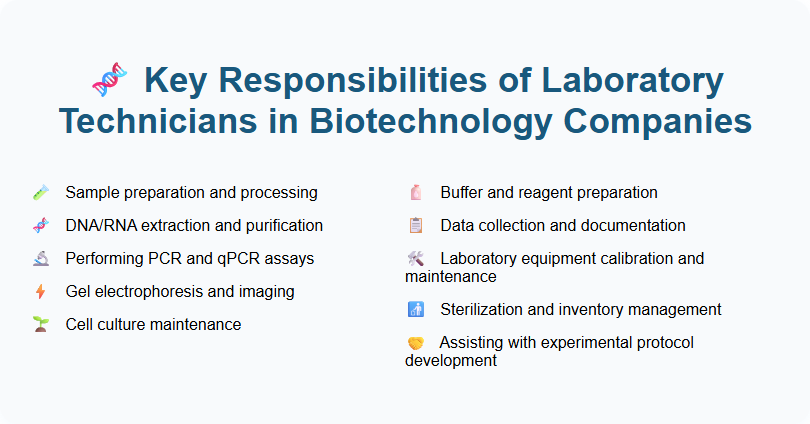 Key Responsibilities of Laboratory Technicians in Biotechnology Companies