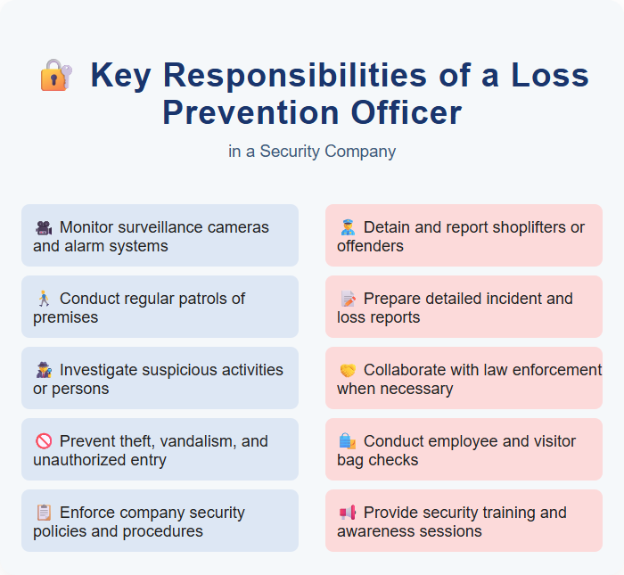 Key Responsibilities of a Loss Prevention Officer in a Security Company