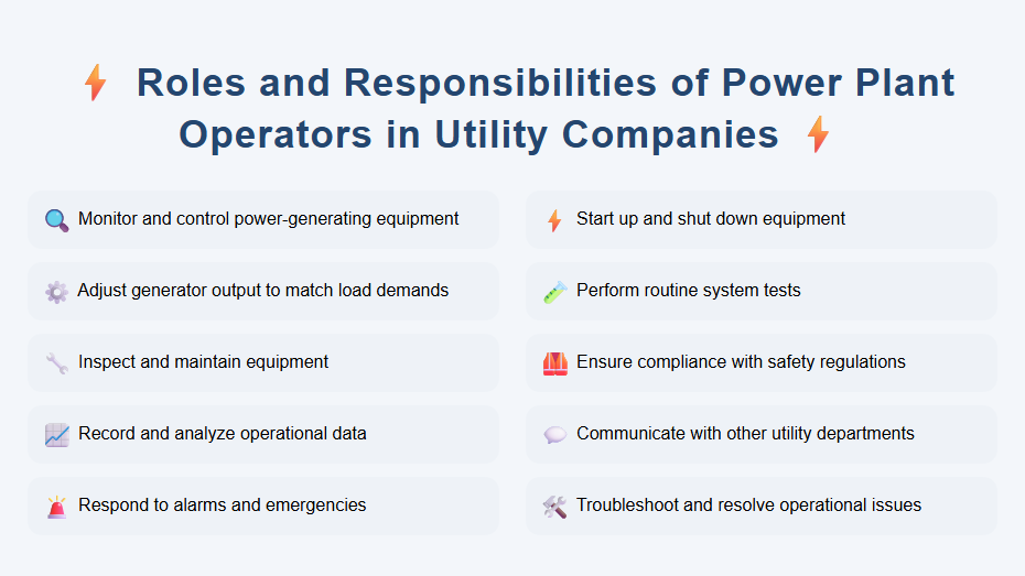 Roles and Responsibilities of Power Plant Operators in Utility Companies
