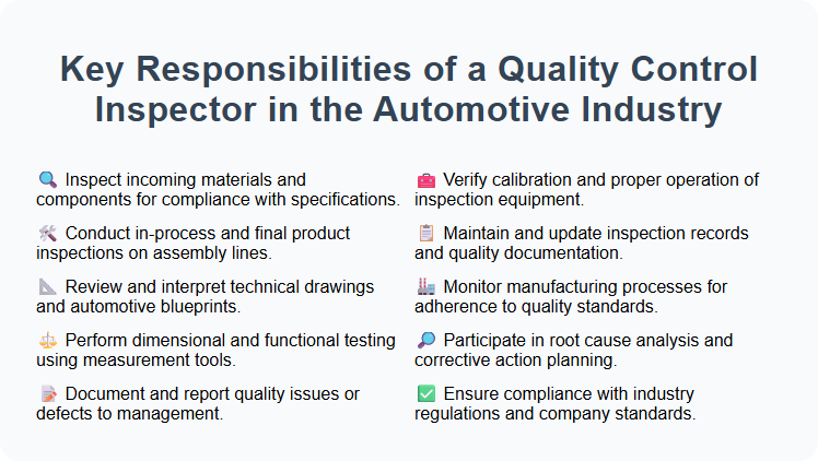 Key Responsibilities of a Quality Control Inspector in the Automotive Industry
