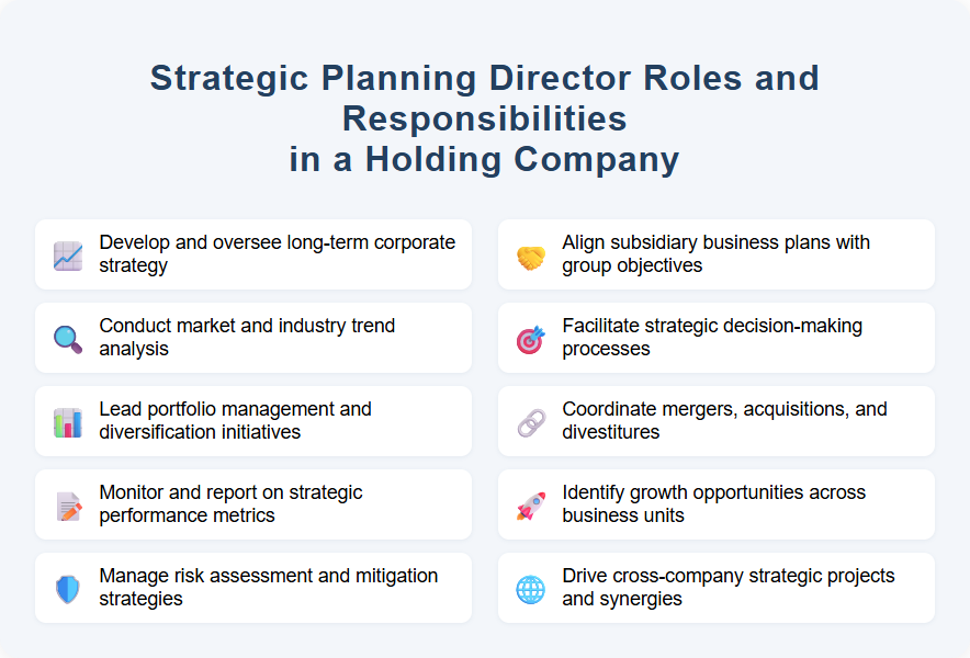 Strategic Planning Director Roles and Responsibilities in a Holding Company