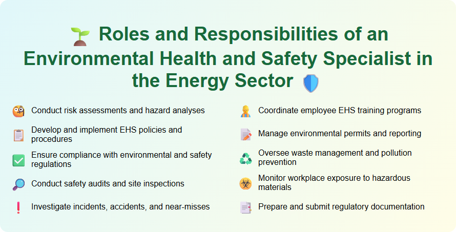 Roles and Responsibilities of an Environmental Health and Safety Specialist in the Energy Sector