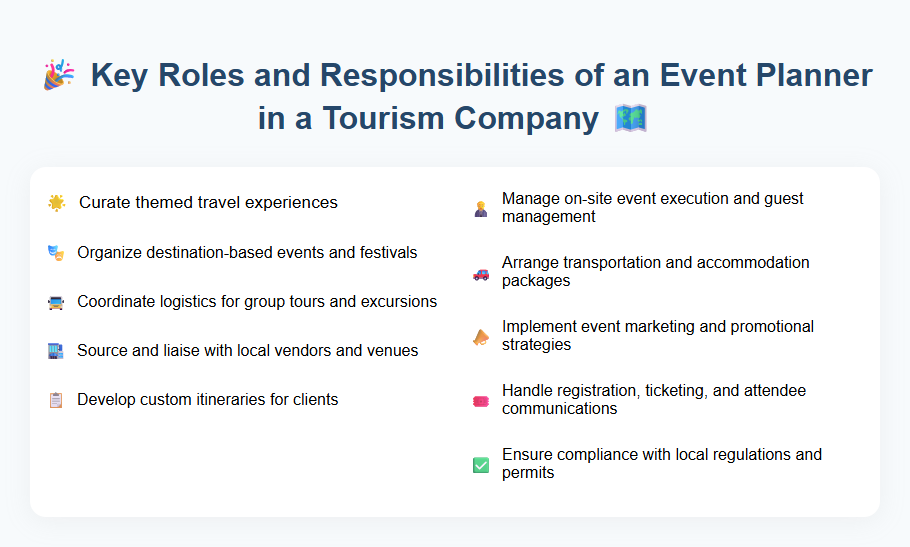 Key Roles and Responsibilities of an Event Planner in a Tourism Company