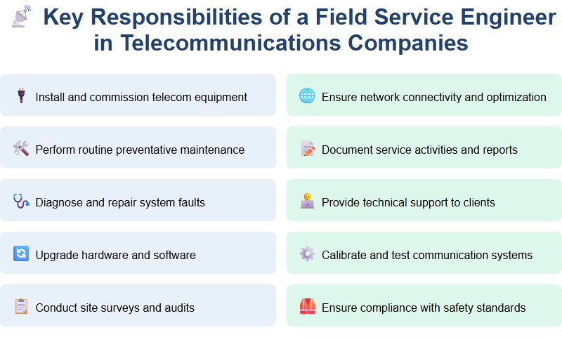 Key Responsibilities of a Field Service Engineer in Telecommunications Companies