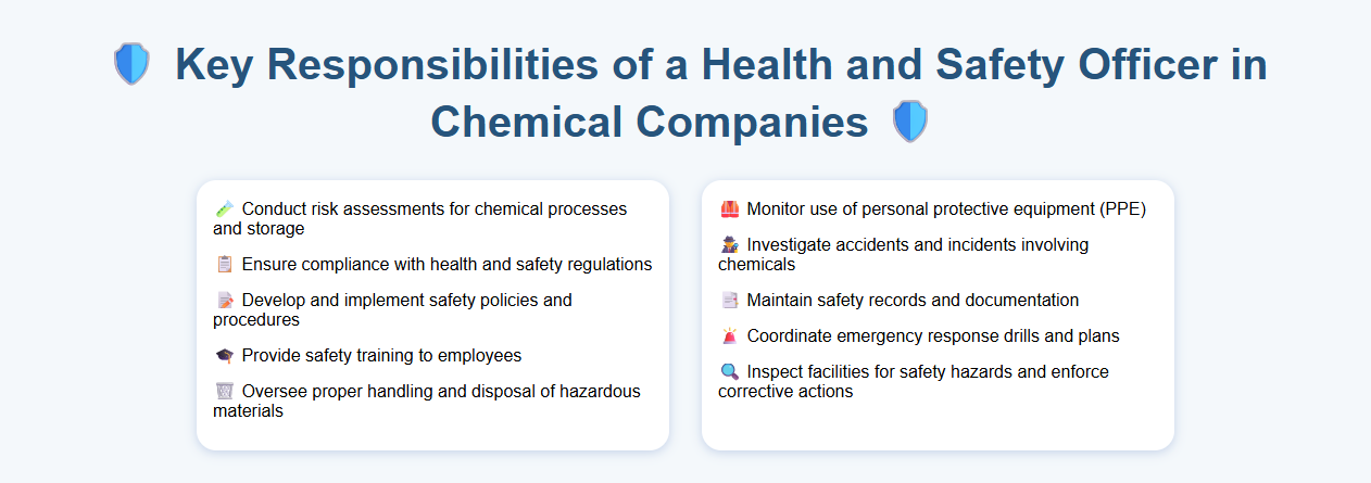 Key Responsibilities of a Health and Safety Officer in Chemical Companies