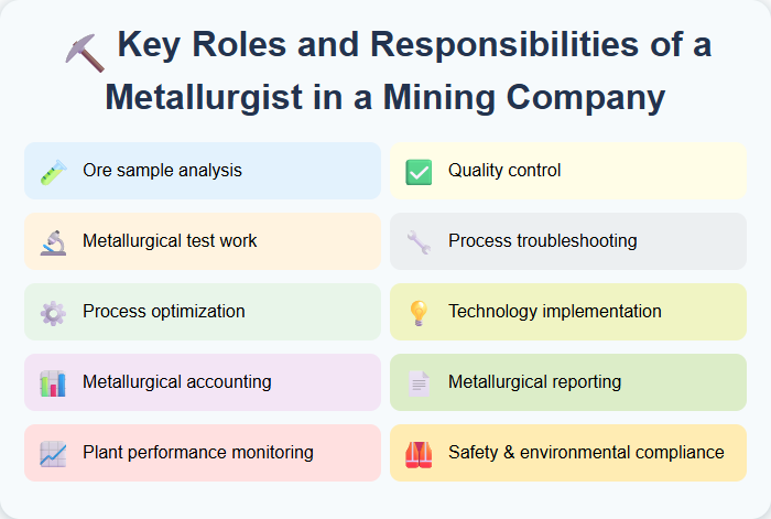 Key Roles and Responsibilities of a Metallurgist in a Mining Company